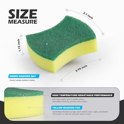 300 Pack Kitchen Cleaning Sponges, Eco Non-Scratch for Dish,Scrub Sponges. - size: 300 pack