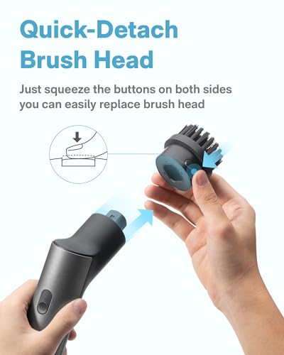 HOTO Cordless Electric Spin Scrubber, 6 Brush Heads, for Bathroom, Tile