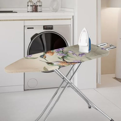 Hummingbird Flower Ironing Board Cover and Padding Standard Size Protective Padded Iron Cover Suitable for Most Standard Ironing Boards Table Covers Built in Ironing Board Sleeve Grey - color: Hummingbird Flower 2