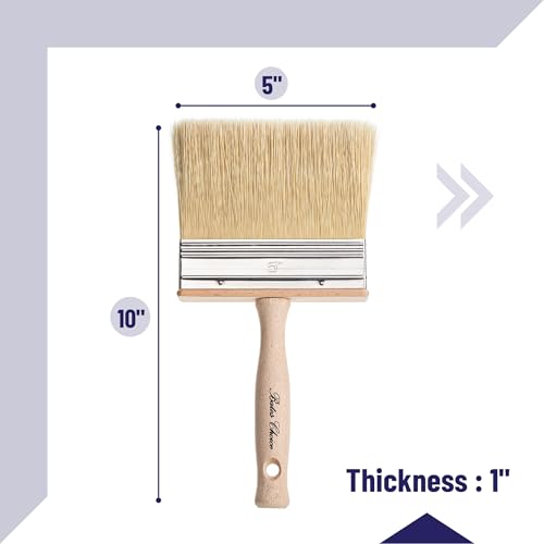 Bates- Deck Stain Brush, 5 Inch, Wooden Handle, Wood Stain Brushes for Wood (Pack of 3) - size: 5 inches (Pack of 3)