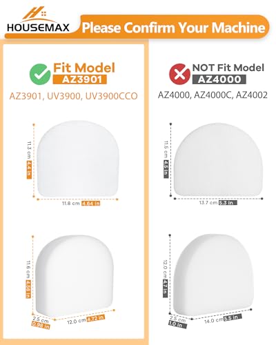 HOUSEMAX 4 Pack AZ3901 Filter Replacement for Shark PowerDetect DuoClean