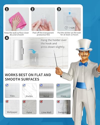 MR.SIGA Toilet Brush and Holder Set, Wall Mounted Toilet Bowl Brush, White - color: White