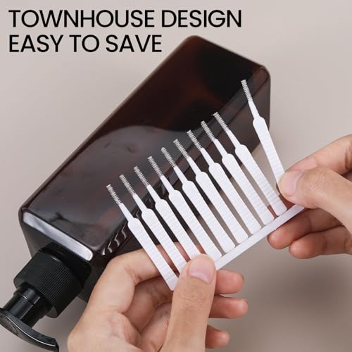 10 Pcs Shower Head Cleaning Brush, Shower Head Cleaner Tool Multifunctional Shower Head Cleaning Brushes for Household Bathroom - color: White