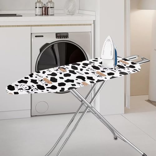 Flashideas Cow Print Ironing Board Cover and Pad- 52" x 13" Iron Board Cover Fits Standard Size, Iron Board Cover Accessories - color: Cow Print 1
