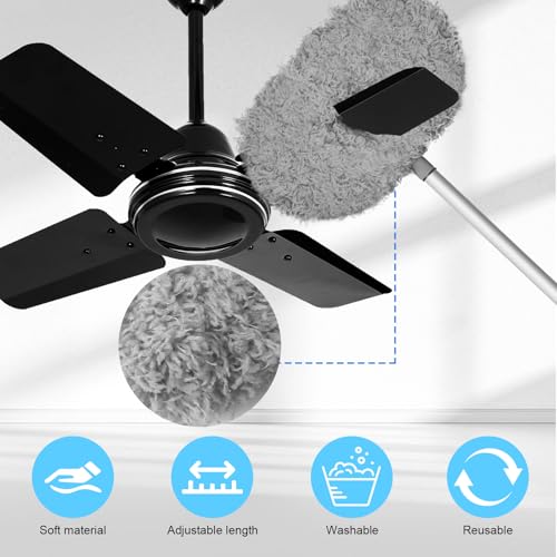 Eunice Ceiling Fan Cleaner Duster with Extension Pole, Blue 7FT - color: Blue, size: 7FT