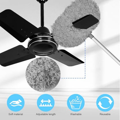 Eunice Ceiling Fan Cleaner Duster with Extension Pole, Blue 7FT - color: Blue, size: 7FT