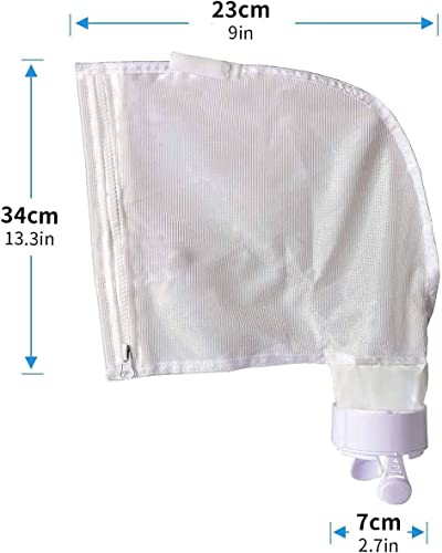 Pool Spa Part Nylon Mesh Pool Cleaner All Purpose Bag - size: 2 pack zipper bag