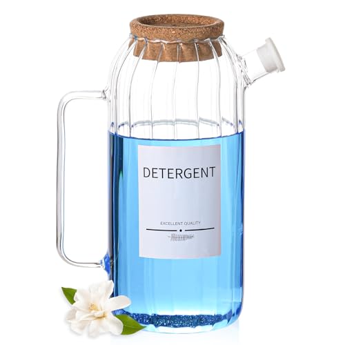 60oz Fabric Softener Dispenser,Liquid Laundry Detergent Dispenser with Lables,Laundry Detergent Container - size: 60oz (Stripe)