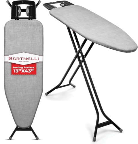 Bartnelli Extreme Stability Ironing Board & Iron Rest 43x13 Iron Surface