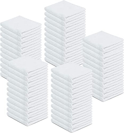 100% Cotton Terry Towels - Pack of 500 (12x12 Inches) White Cotton Terry Cloth Bar Rags, Multipurpose High Absorbent Cleaning Cloths for Auto Detailing or Painters - size: 500 Pack