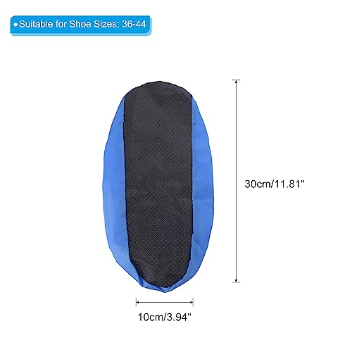 PATIKIL Waterproof Shoe Covers, 2 Pairs Water Resistant Rain Shoe Cover Washable Non Slip Boots Cover for Indoor Outdoor, Blue - color: Blue