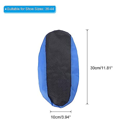PATIKIL Waterproof Shoe Covers, 2 Pairs Water Resistant Rain Shoe Cover Washable Non Slip Boots Cover for Indoor Outdoor, Blue - color: Blue