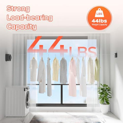 Retractable Clothesline Indoor, Non-Sagging Outdoors Clothesline Retracting, Heavy Duty Retractable Clothes Drying Laundry Line, Wall Mounted Stainless Steel Line - 13.8 Ft (Gray) - color: Gray