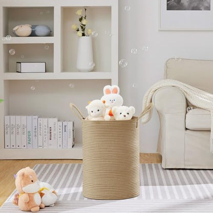 VIPOSCO 58L Tall Woven Laundry Basket Hamper, Jute - color: Jute, size: 58L