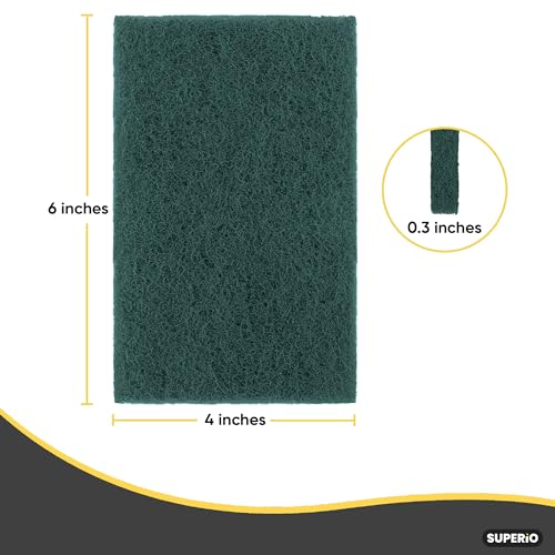 Scouring Pad Non-Scratching Scrubber Non-Scratch Cleaning Scrub Pads, Heavy Duty Scouring Pad, Reusable Kitchen Scrubbing Pad Pack of 1, Green, By Superio - size: 1-pack