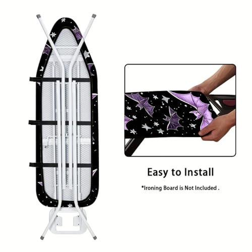 Nuxovilar Purple Bat Star Ironing Board Cover 15x54 Polyester - color: Yye01855