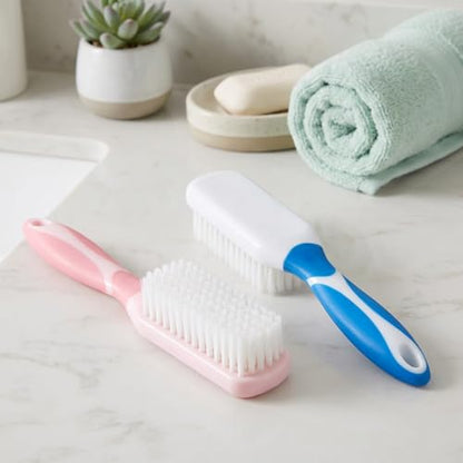 3 PCS Shoe Cleaning Brush, Shoe Brushes with Long Handled, Scrub Brush for Stains, Laundry Scrub-Brush,Soft Bristle Cleaning-Brush, Laundry Stain Remover Brushes for Clothes, Carpet, Shoes (8 Inch)