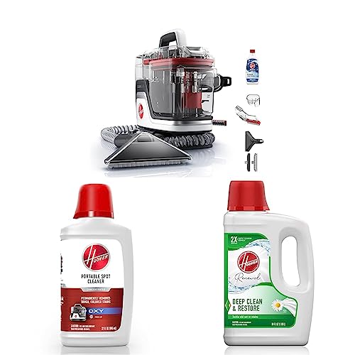 Hoover CleanSlate Plus Carpet & Upholstery Spot Cleaner, Stain Remover & Oxy Premixed Spot Cleaner Solution, Stain Remover and Odor Neutralizer & Renewal Deep Cleaning Carpet Shampoo