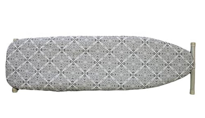 Ironing Board Cover and Pad with Straps - Scorch Resistant Silicone Coating, Fits Standard Size Boards, Elastic Edges for Secure Fit, 100% Cotton Cover, by Dependable Industries