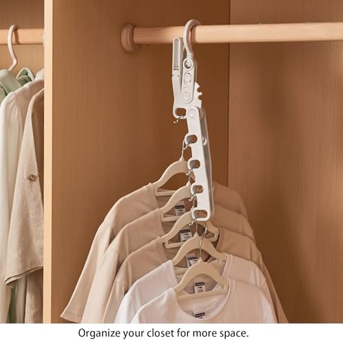 WaWacomp1PCS Portable Folding Clothes Drying Rack and 5 Pcs Foldable Hangers which is a Great Combo for Travel, Hotels, Camping, with a Large Storage Bag