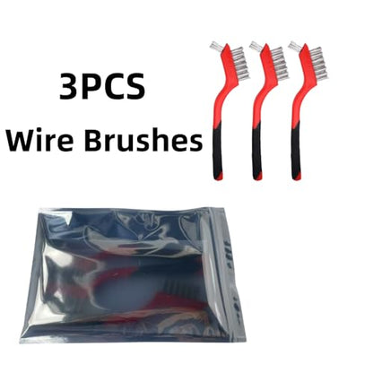 Steel Wire Brush, Wire Brush for Rust Removal, 3-Piece Dual-Head Hand Tool. - size: 3PCS Wire Brushes