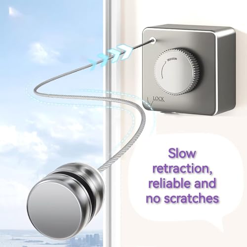 Retractable Clothesline, Wall Mounted, Stainless Steel, 17 Ft Indoor Outdoor (White) - color: White