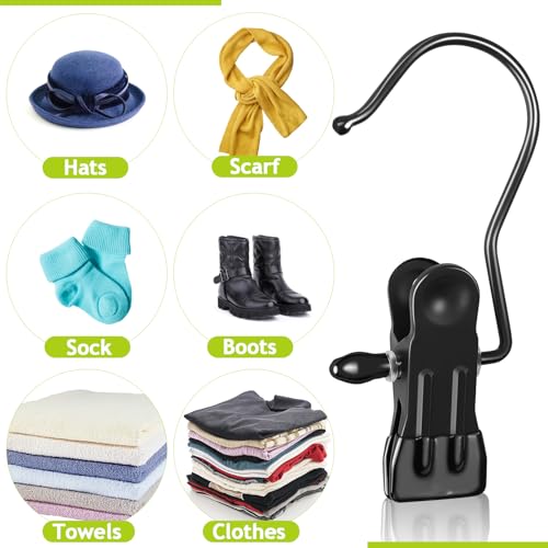 30Pcs Boot Hangers for Closet, Black, Heavy Duty