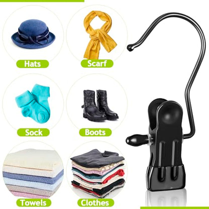 30Pcs Boot Hangers for Closet, Black, Heavy Duty