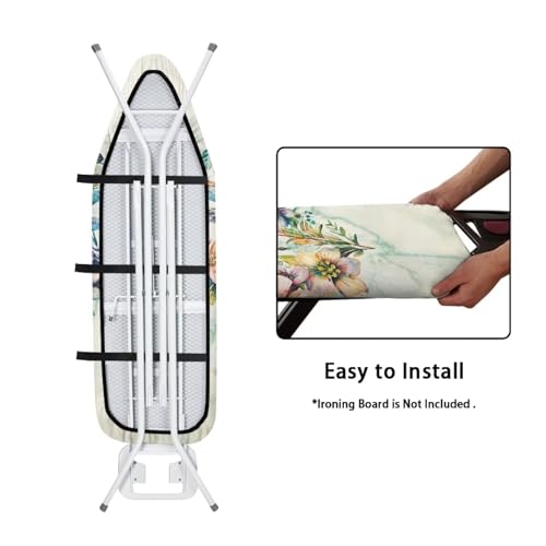 Dragonfly Ironing Board Cover Standard Size 15 x 54 Stain Resistant Fasteners Elastic Edge Ironing Cover Washable - color: Dragonfly