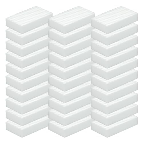 30Pcs Melamine Foam Sponge, 2X Density Magic Cleaning Eraser, Durable Multi-Surface Scrubber for Kitchen, Bathroom, Wall, Shoe, Car, Sink & Floor Household Cleaning Essentials(30 Pcs-2X Density)