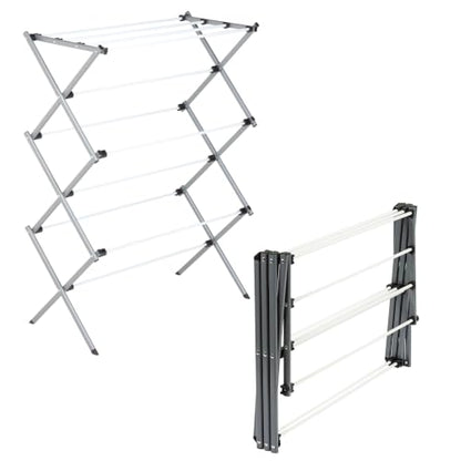 Honey-Can-Do Oversized Clothes Drying Rack, 35" Wide, 50 lb, Grey - color: Grey / White