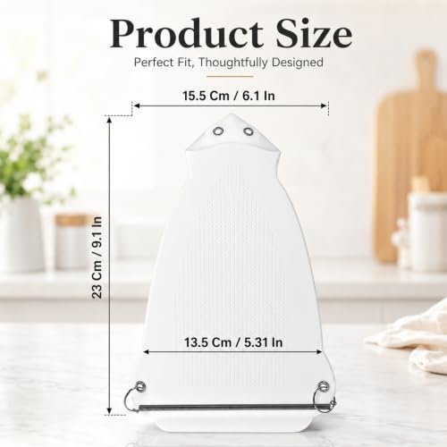 Skrfren 1 Piece Iron Cover to Protect Clothes, Ironing Pressing Pad Anti-Scorching Base Irons Sole Plate Accessory for Electric Irons, Prevents Burn, Sticking, Easy Installation