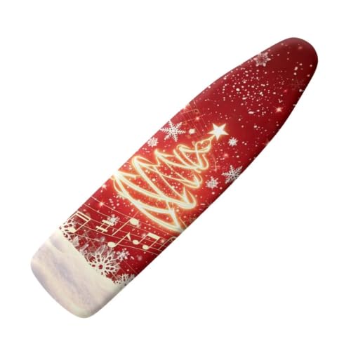 Christmas Tree Ironing Board Cover and Pad 15x54 Inch Standard Size Iron Board Covers Slip-Resistant Hook and Loop Design Fits Xmas Decor - color: Christmas Tree