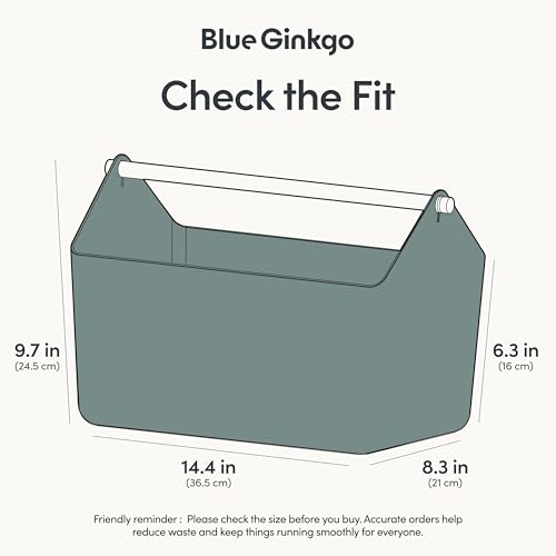 BLUE GINKGO Storage Basket, Large 10.5L, Green, Made in Korea - color: GREEN, size: Large