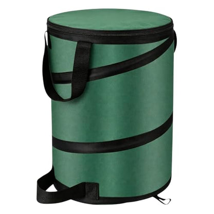 Collapsible Pop Up Outdoor Trash Can 13 Gallons-with Zippered Lid - size: 13 Gallons-With Lid