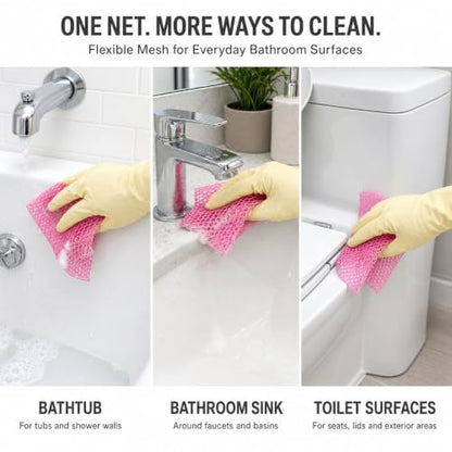 OliviaTree 5 Pack Dish Washing Net Cloths, Quick Dry Mesh Net Scourer Pads