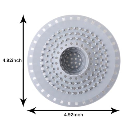 Bathtub Drain Hair Catcher, Silicone Tub Hair Catcher Drain Protector Strainer, Collapsible Shower Hair Drain Catcher Strainer for 1.48'' to 1.75'' Regular Drains, 3PCS