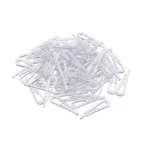 2Inch/50mm Clear Plastic Clothespins with Teeth-Plastic Small Fabric Shirt Alligator Clips Cloths Clothes Pins for Crafts Clothing/Sewing/Folding Tie/Securing Fabric/Cloth/Sock/Pant(100PCS) - color: Clear, size: 2Inch-Teeth-100PCS