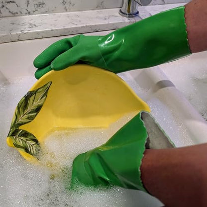 Star Kitchen & Home True Blues Ultimate Green Household Cleaning Gloves - size: Large