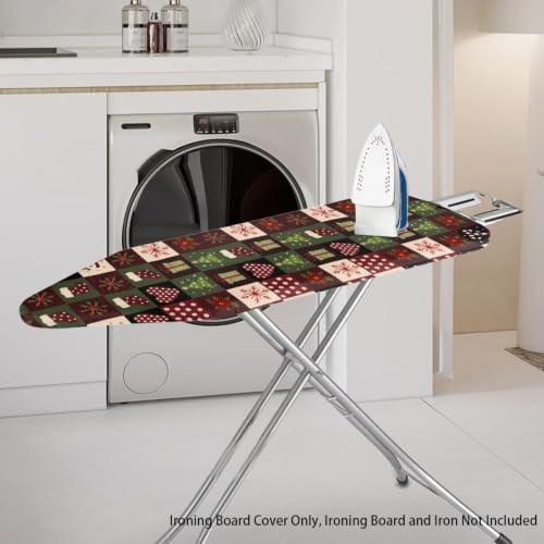 Flashideas Christmas Plaid Ironing Board Cover and Pad 15x54 Inch Standard Ironing Board Cover with Elastic Edge and Hook and Loop Fasteners Scorch and Stain Resistant Cotton - color: Christmas Plaid