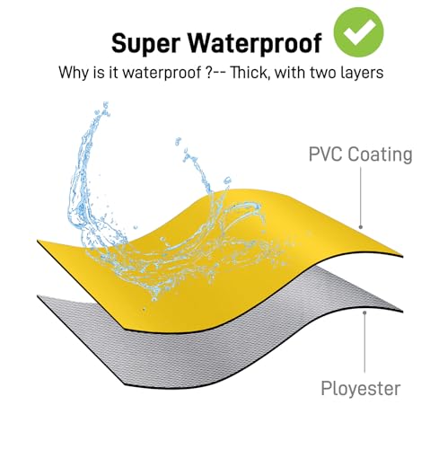 Waterproof Apron with Comfortable Adjustable Bib Rubber Vinyl Dishwasher Heavy Duty Apron for Men Women Dishwashing - color: Yellow