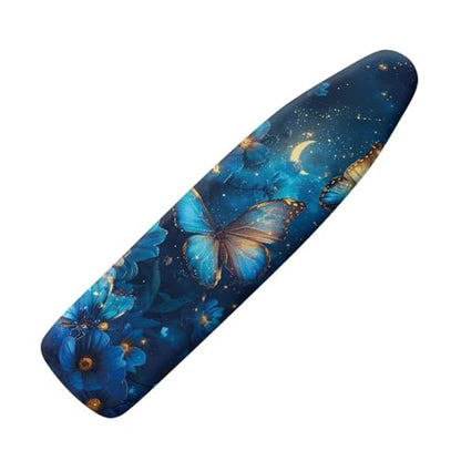 Blue Butterfly Ironing Board Cover, Resist Scorching and Staining, 15x54 Heavy Duty Iron Pad Covers Standard Boards with Elastic Edges - color: Blue Butterfly 2