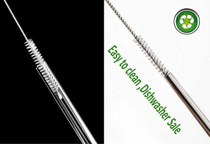 Straw Cleaner Brush for Stanley Extra Long 12 inch, Extra Wide 12mm diam for 40/30/20 oz Stanley Mug, Nylon Bristles and Stainless Steel Handle Straw Brush for 40 oz Stanley(10 PCS) - size: 12 inch Length x 12mm diameter