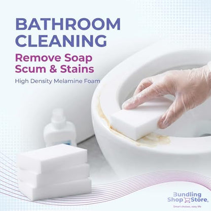 Melamine Sponge- Cleaning Pads 120 Count, High Density, Scratch Free Sponges (3.93in X 2.36in X 0.78in) for Kitchen, Bathroom, Tiles, Walls & Multi-Surface Cleaning