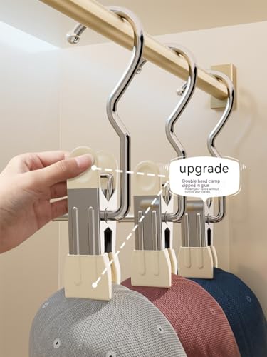 10/30/50Pcs Space-Saving Clothespin, Upgrade Double Head Clamp Dipped Hanger for Closet Hooks Garment Clip Hat Pants Storage Hanging Travel Hook (White, 30PCS) - size: 30PCS