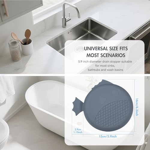 TRAPMATE Shower Drain Hair Catcher, Patented Bathtub Stopper Drain Strainer Kit, Fast Drainage Stainless Steel Shower Drain Cover for US Standard Flat Drains of Bathroom and Shower Room - color: Gray Gray