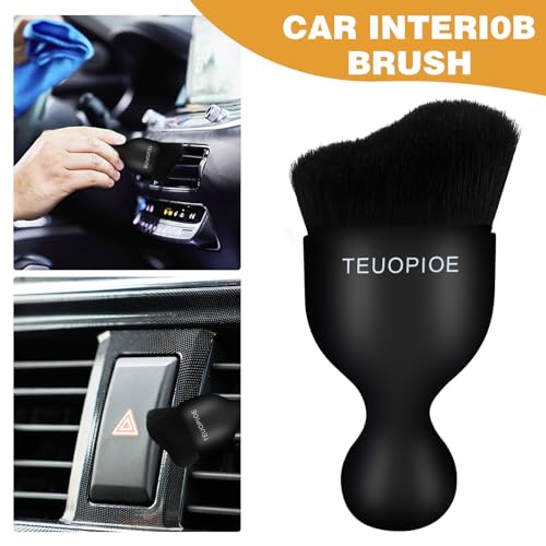 Car Detailing Brush for Interior Dusting and Air Vents,Black - color: black