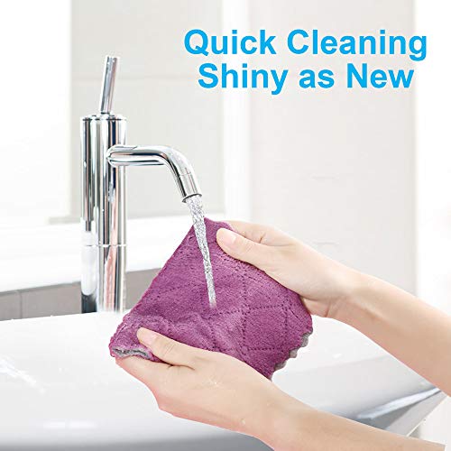 OstWony 12PCS Kitchen Towels Dish Cloths, Reusable Cleaning Rags 10x6in - size: 10 inches x 6 inches