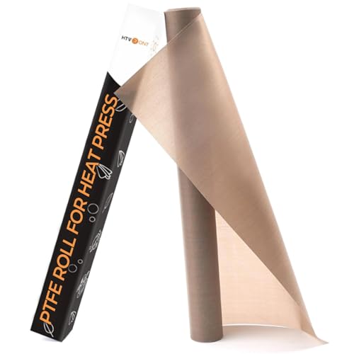 HTVRONT Teflon Sheets for Heat Press - 12" x 8 FT Non Stick PTFE Teflon Sheets Reusable Teflon Paper Roll Heat Resistant Teflon Mat - size: 12" x 8 FT 1 roll