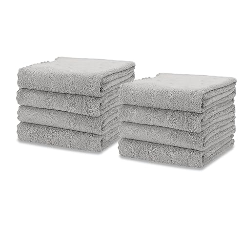 kimteny 8 Pack Microfiber Kitchen Dish Towels for Washing Dishes, Grey - color: Grey, size: 13x28 - 8 Pack